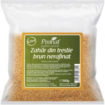 Zahar brun din trestie nerafinat, 500 g