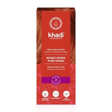 Vopsea Henna Khadi - Rosu (Pura), 100 g