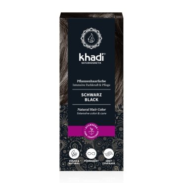 Vopsea Henna Khadi - Negru, 100 g