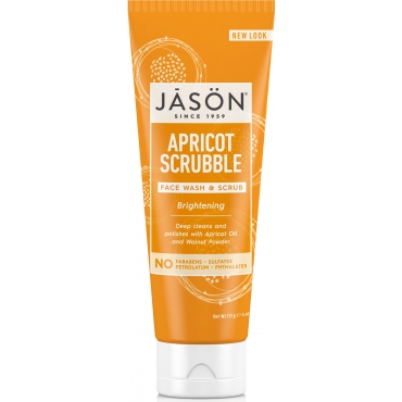 Scrub iluminator de fata cu caise si pudra de nuci, Jason 113 ml