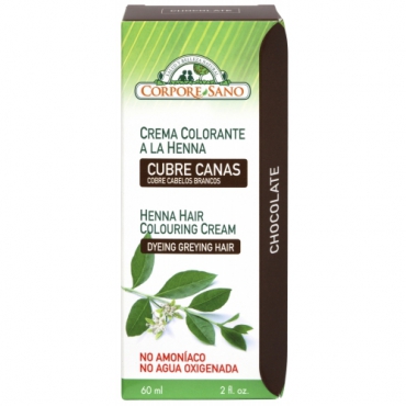 Vopsea henna crema Corpore Sano - Ciocolata, 60 ml