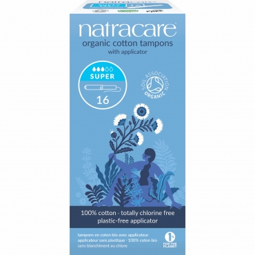 Tampoane bio cu aplicator - Super, Natracare, 16 buc