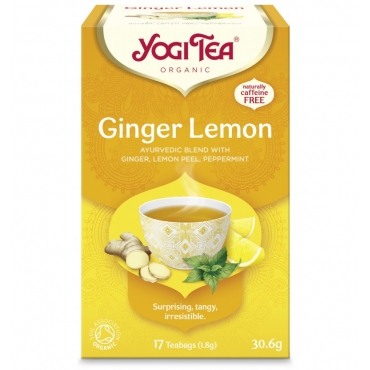 Ceai Bio fara cofeina, Yogi Tea - ghimbir si lamaie, 30 g