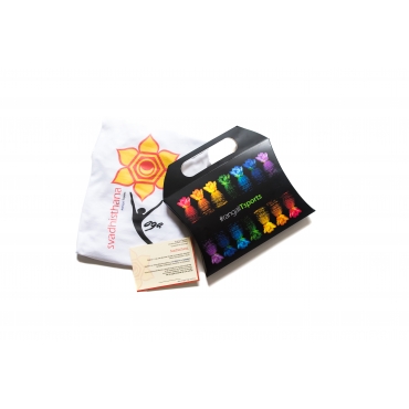 Tricou alb dama #rangaliTsports yoga chakra Svadhisthana