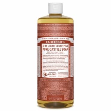 Sapun lichid Castilia 18 in 1 cu eucalipt, anti-raceala, Dr. Bronner, 945 ml