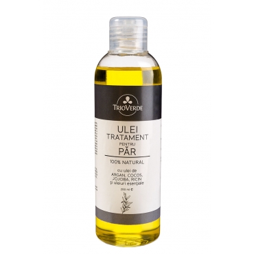 Ulei tratament pentru par, cu argan si ricin, Trio Verde, 200 ml