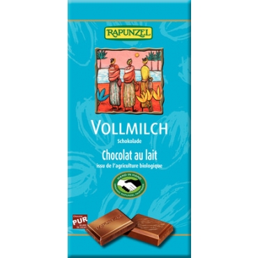 Ciocolata bio din lapte integral, Rapunzel, 100 g