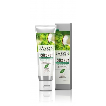 Pasta de dinti cu cocos si menta, pentru intarirea dintilor, Jason, 119 g