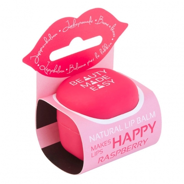 Balsam natural de buze, cu zmeura, Beauty Made Easy, 6.8 g