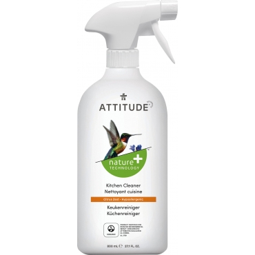 Solutie de curatat bucataria, cu coaja de citrice, Attitude, 800 ml
