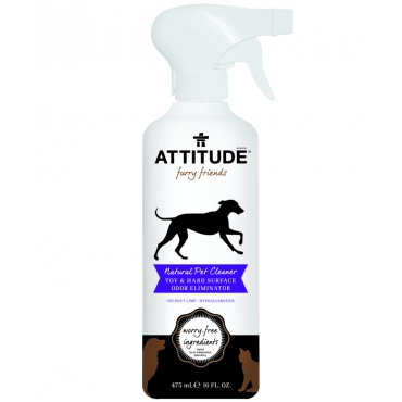 Solutie de curatat jucariile si suprafetele cu care intra in contact animalele, lime si cocos, Attitude, 475 ml