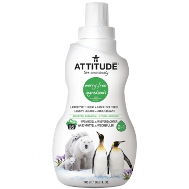 Detergent si balsam 2 in 1, aroma montana, Attitude, 1,05 L