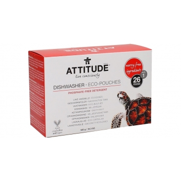 Detergent tablete pt. masina de spalat vase, fara fosfati, Attitude, 26 buc