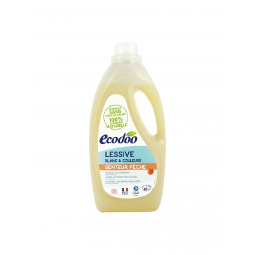 Detergent bio rufe cu aroma de piersici, pt rufe albe si colorate, Ecodoo, 2 L
