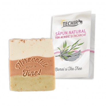 Sapun ten acneic si incarcat cu namol si tea tree, Techir, 125 g