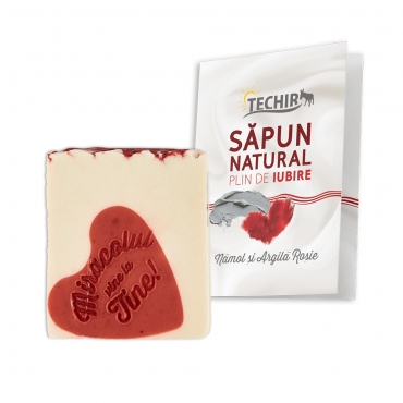 Sapun hidratant cu namol si argila rosie, Techir, 120 g