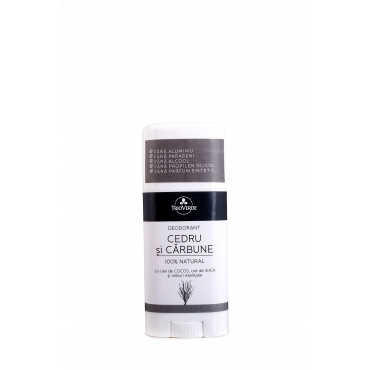 Deodorant cedru si carbune, Trio Verde, 60 g