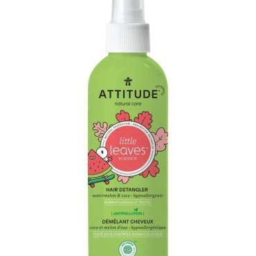 Spray Baby Leaves pentru descurcarea parului copiilor, pepene si cocos, Attitude, 240 ml