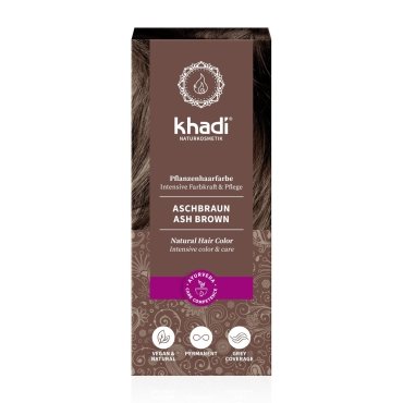 Vopsea henna Khadi - Saten Cenusiu, 100 g
