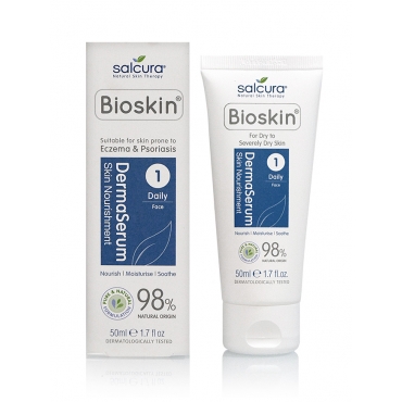 Dermaserum - ser facial super hidratant, pt. ten uscat, predispus la eczeme, psoriazis sau mancarimi, Salcura, 50 ml