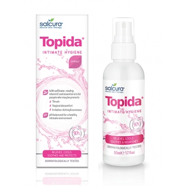 Spray pentru infectii fungice, Topida, reglare pH pentru igiena intima, Salcura, 50 ml