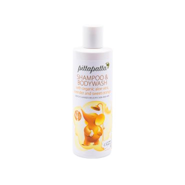 Oferta- Sampon si gel de dus Pittapatta cu aloe vera, lavanda si portocale dulci, Macdonald & Taylor, 200ml
