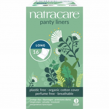 Absorbante zilnice lungi ambalate individual, Natracare, 16 buc