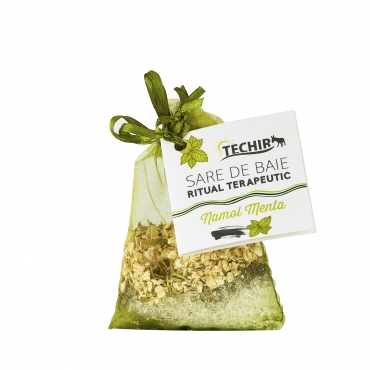 Sare de baie terapeutica cu menta si namol, Techir, 63 g