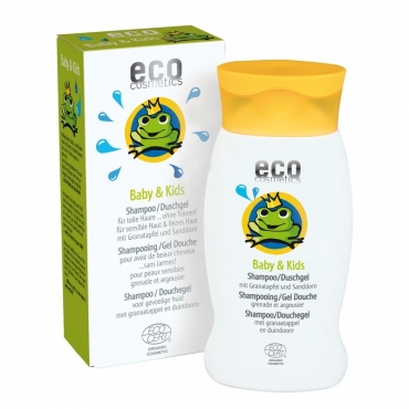 Sampon si gel de dus bebe cu rodie si catina alba, Eco Cosmetics, 200 ml