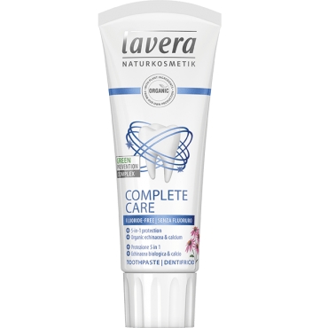 Pasta de dinti bio, Complete Care fara fluor, Lavera, 75ml