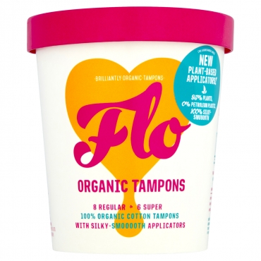 Pachet Super Combo cu 14 tampoane interne cu aplicator: Tampoane normale (8 buc) si super (6 buc), Flo