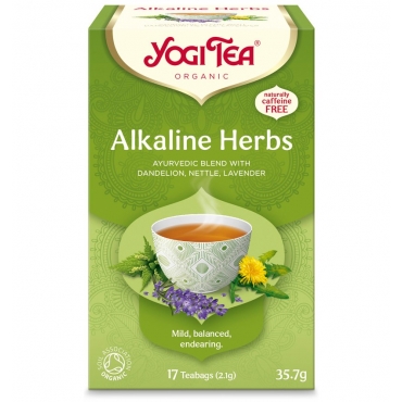 Ceai Bio fara cofeina, Yogi Tea - Plante Alcaline, 35.7 g
