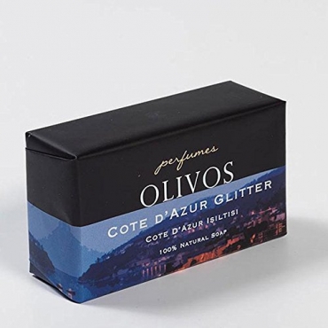 Sapun parfumat, pt ten, corp si par, Cote d’Azur cu sclipici si ulei de masline extravirgin, Olivos, 250 g