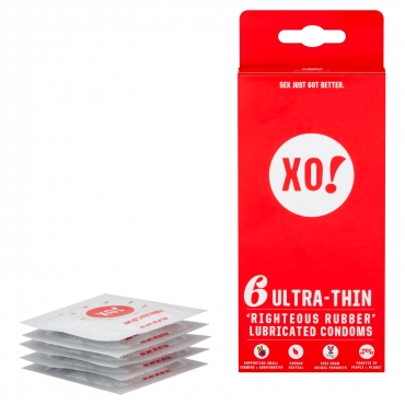 Prezervative din latex natural 100%, Ultra Subtiri, XO!, Flo, 6 buc