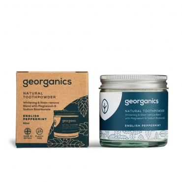 Pasta de dinti pudra Enghlish Peppermint, Georganics, 60 ml