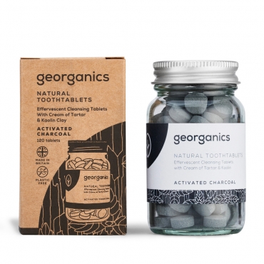 Pasta de dinti tablete Charcoal, Georganics, 120 buc