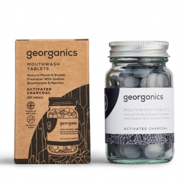Tablete pentru igiena orala Charcoal (apa de gura), Georganics, 180 buc