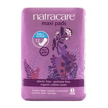 Absorbante bio maxi super fara aripioare (3 picaturi), Natracare, 12 buc