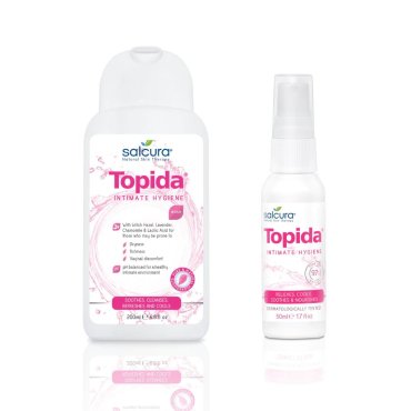 Pachet Topida igiena intima - Spray si gel de dus pentru igiena intima, Salcura