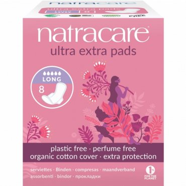 Oferta- Absorbante -Ultra Extra de noapte (5 picaturi) - lung, Natracare, 8 buc
