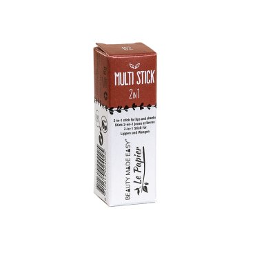 Oferta- Balsam 2 in 1 vegan pentru buze si obraji, 02 Brown, Beauty Made Easy, 6 g