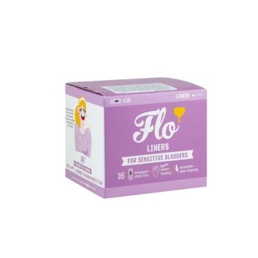 Absorbante zilnice fara aripioare, cu carbune activ pentru incontinenta urinara redusa, 1 pic, Flo, 16 buc