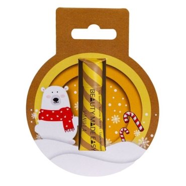 Balsam de buze vegan, zero plastic, Vanilla, Editie Limitata de Craciun, Beauty Made Easy, 6g