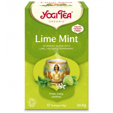 Ceai Bio fara cofeina, Yogi Tea - Lime si Menta, 30 g