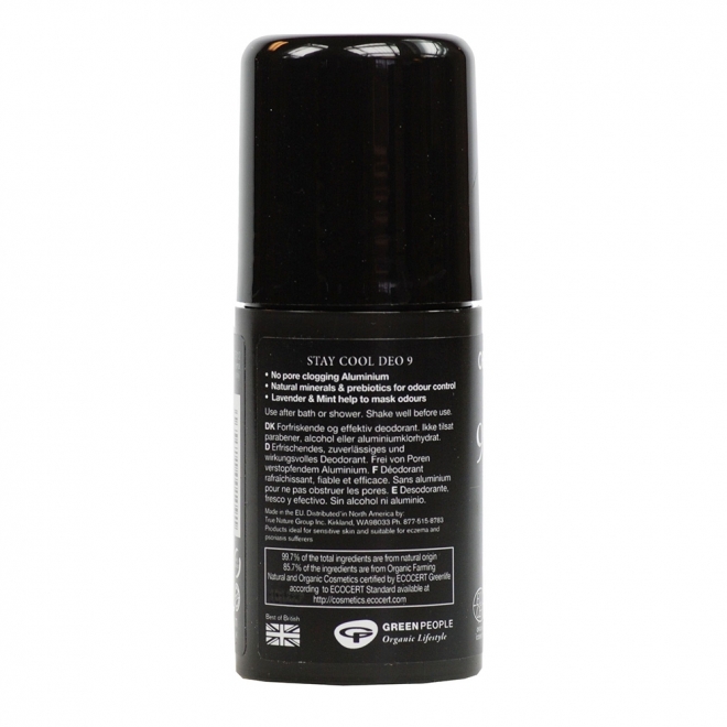 Deodorant roll on cu alaun, pt barbati - Stay Cool Prebiotics, Green People, 75 ml