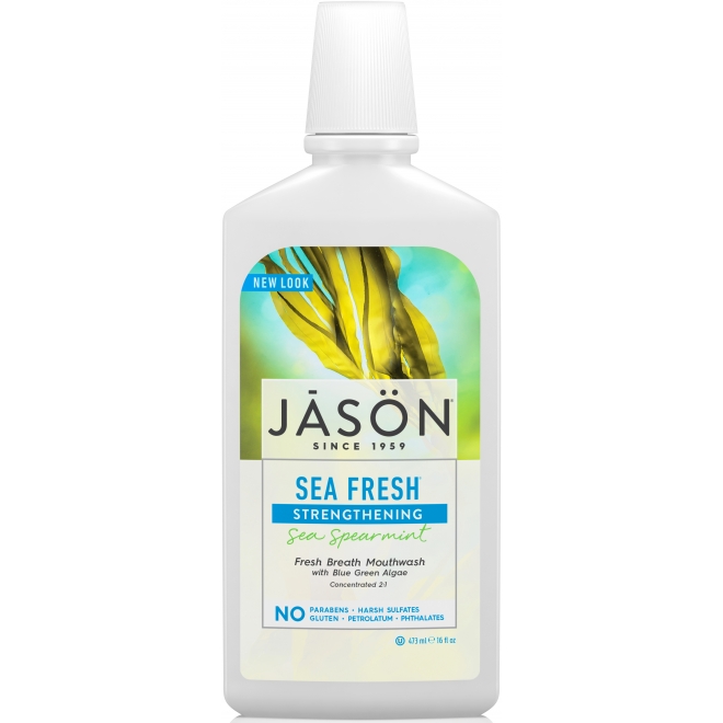 Apa de gura, Sea Fresh - detoxifiere si intarire dinti, Jason, 473 ml