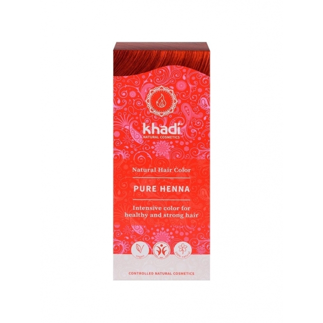 Vopsea Henna Khadi - Rosu (Pura), 100 g