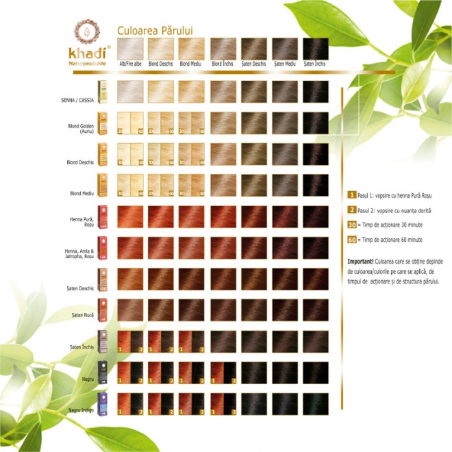 Vopsea Henna Khadi - Saten Deschis, 100 g