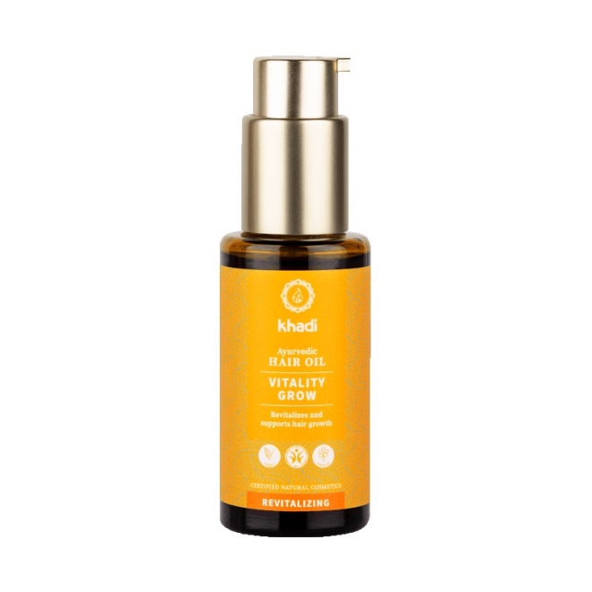 Ulei indian stimularea cresterii parului si anticadere, Vitality Grow, Khadi, 50 ml