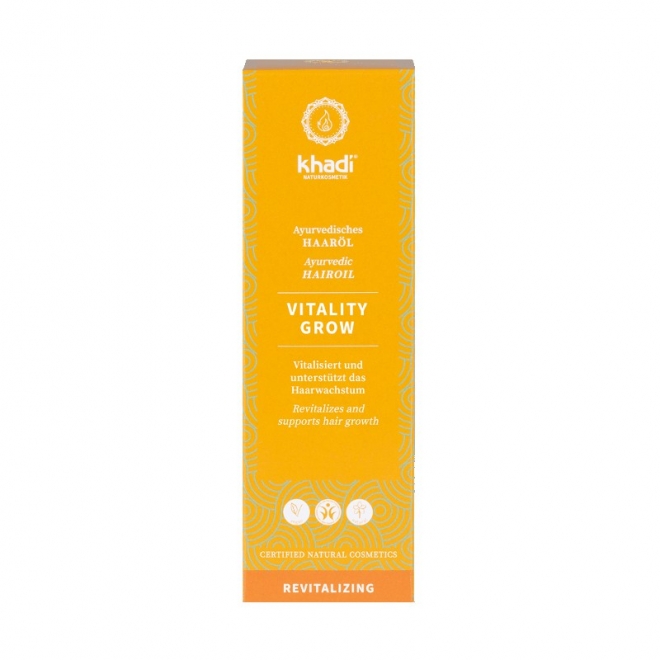 Ulei indian stimularea cresterii parului si anticadere, Vitality Grow, Khadi, 50 ml